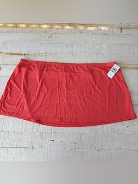 Jantzen Swim Skirt Cover Up NWT size 26W in Coral Cutie Pull On Beach Resort